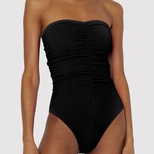 Milly Textured Ruched One-Piece Swimsuit